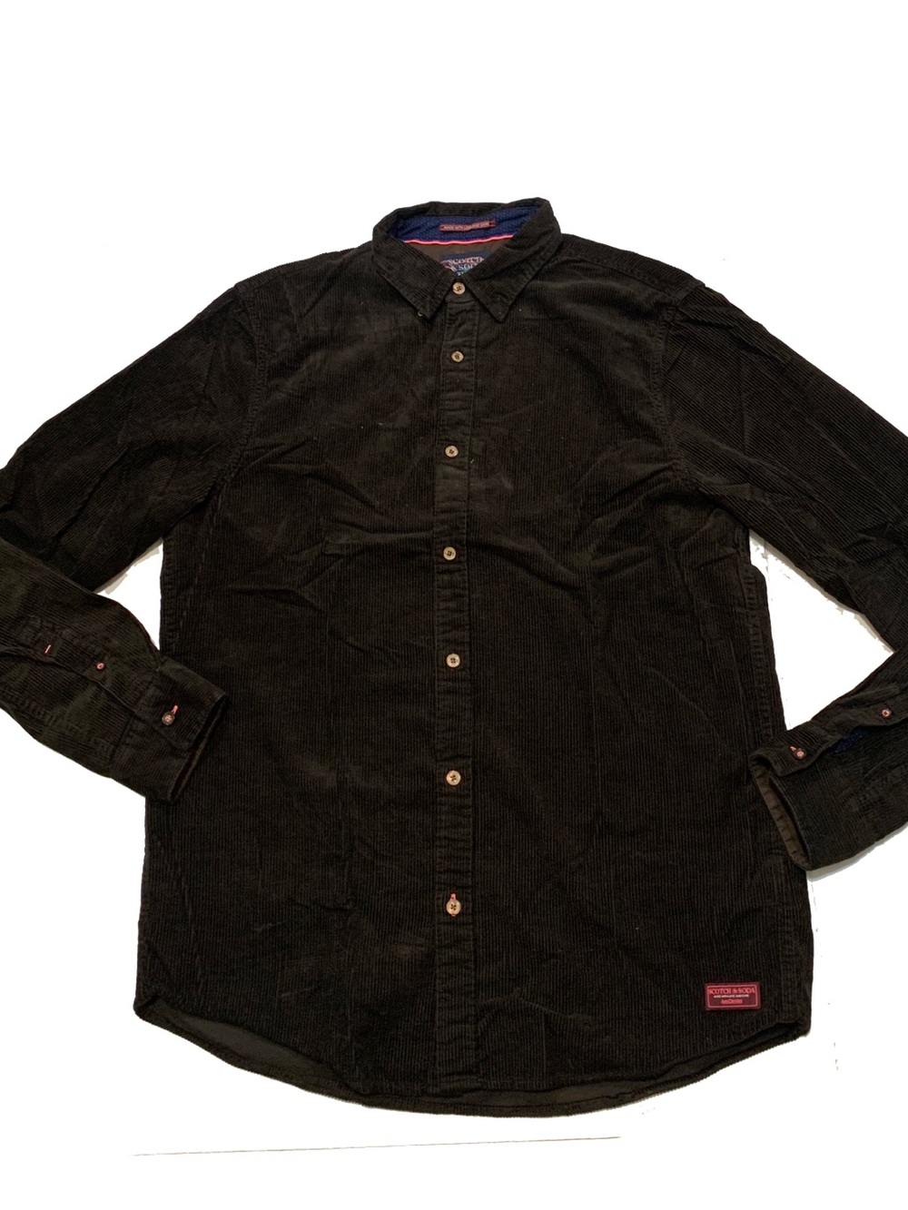 Scotch & Soda Classic Men's Brown Corduroy Button-Down Shirt